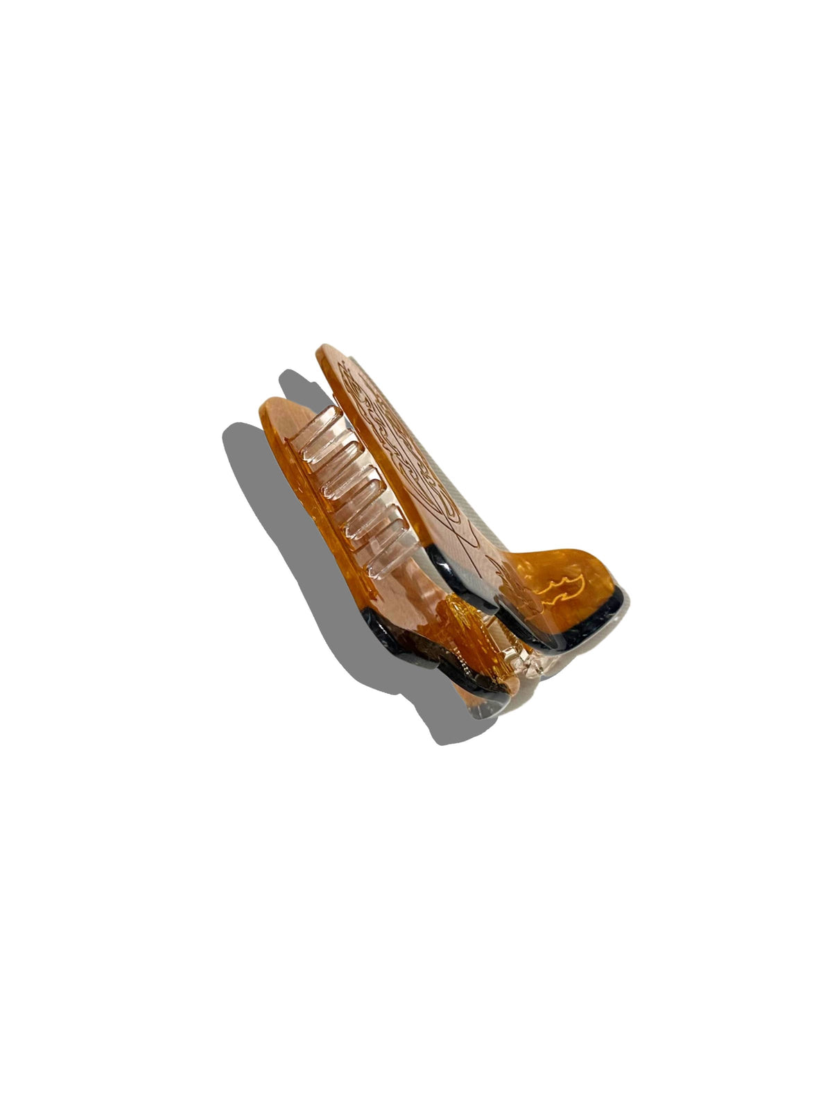 Hand-painted Western Cowboy Boot Claw Hair Clip