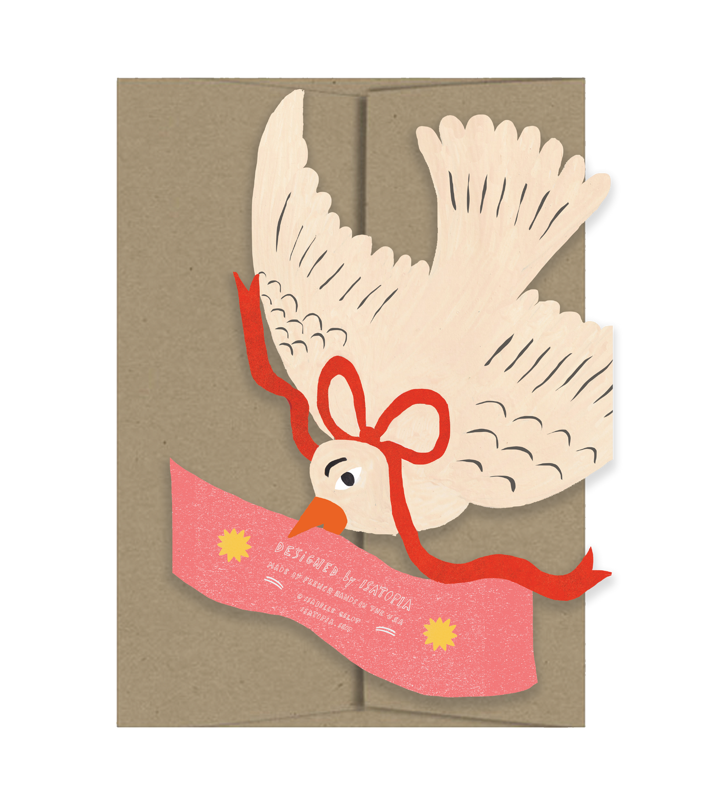 Isatopia - Love You Bird - Die Cut Card