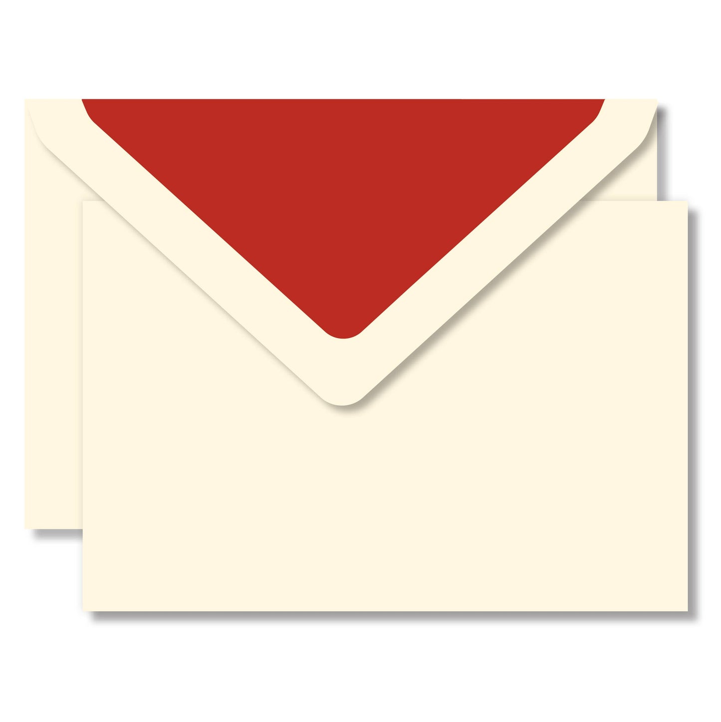 Laid Note Card Box Cream Laid/ Lining Navy Blue