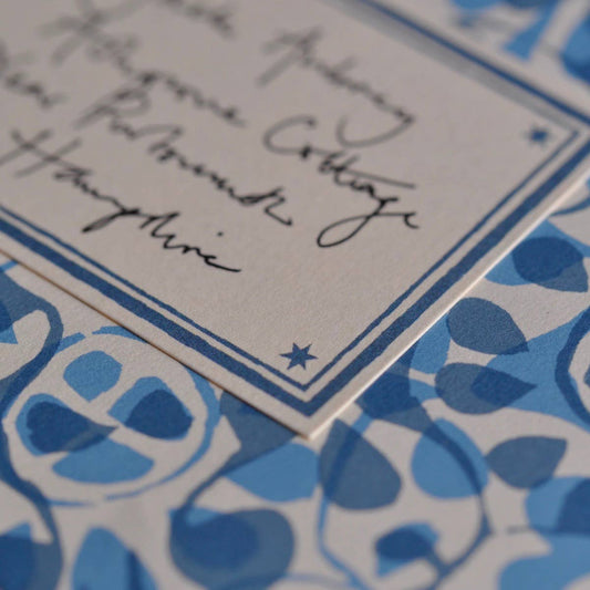 Packet of Ten Patterned Envelopes Dappled Blue