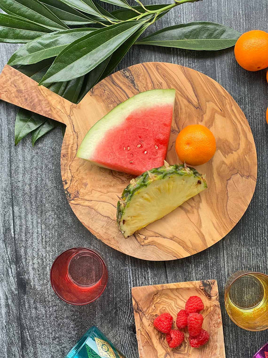 Olive Wood Medium Round Cheese Board