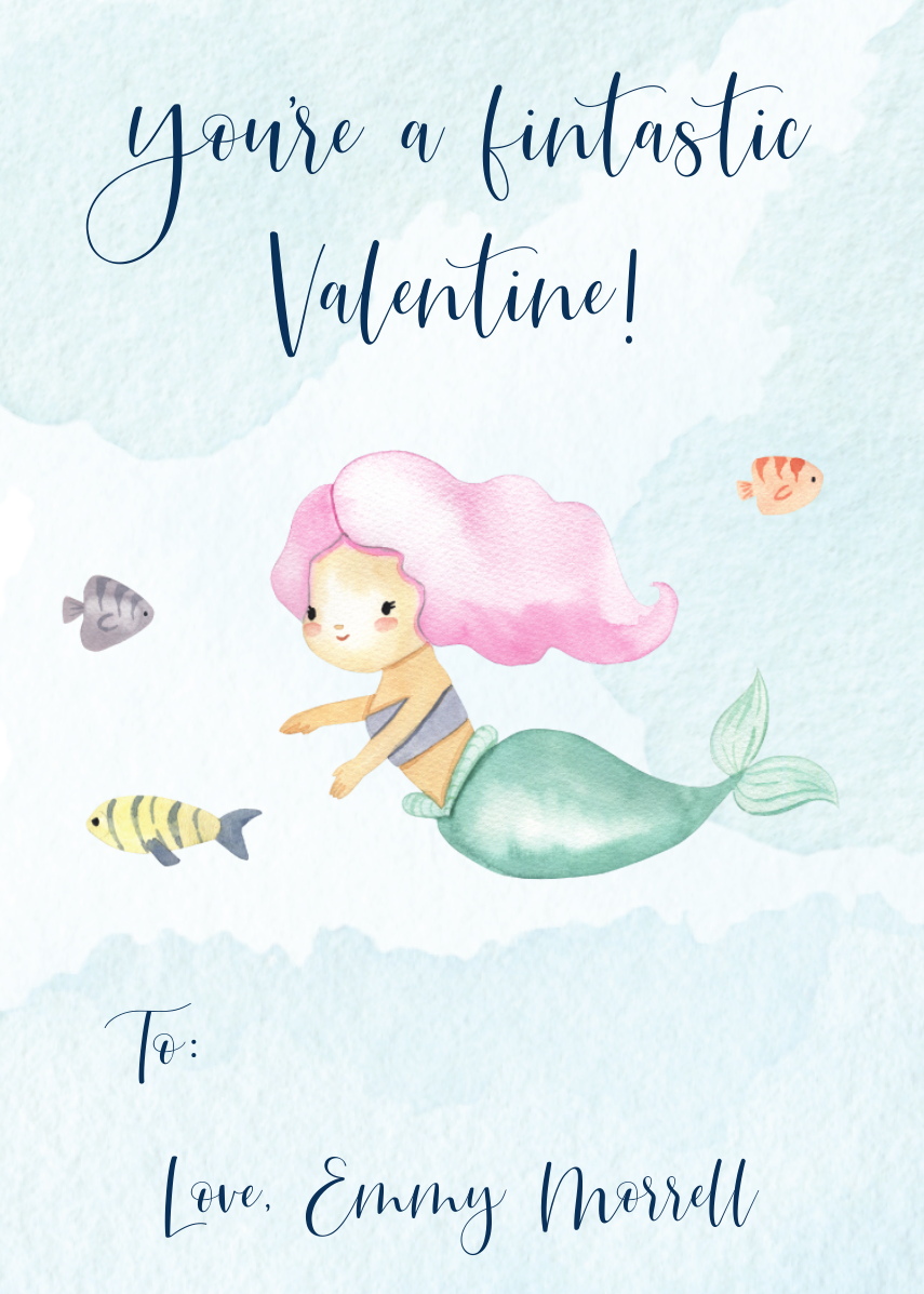 Mermaid Valentine Card