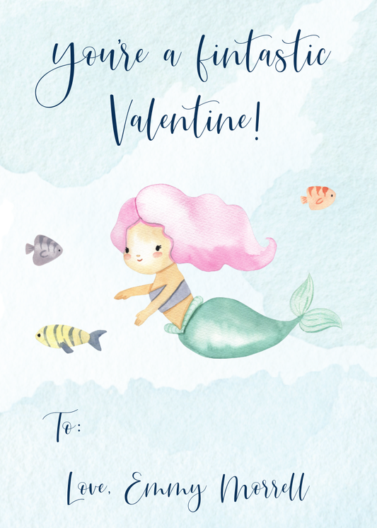 Mermaid Valentine Card