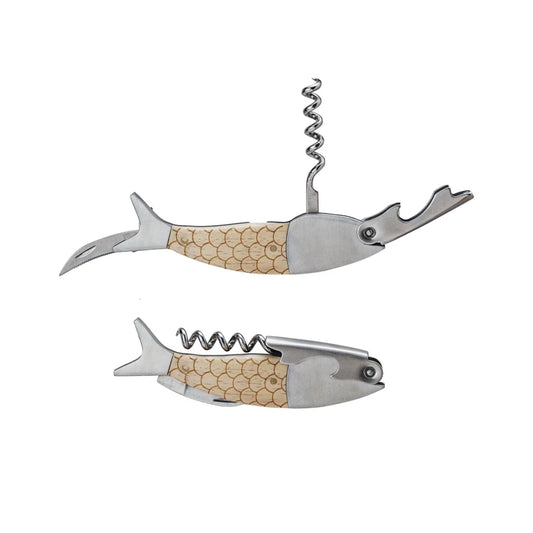 Fish Shaped Bottle Opener/Cork Screw