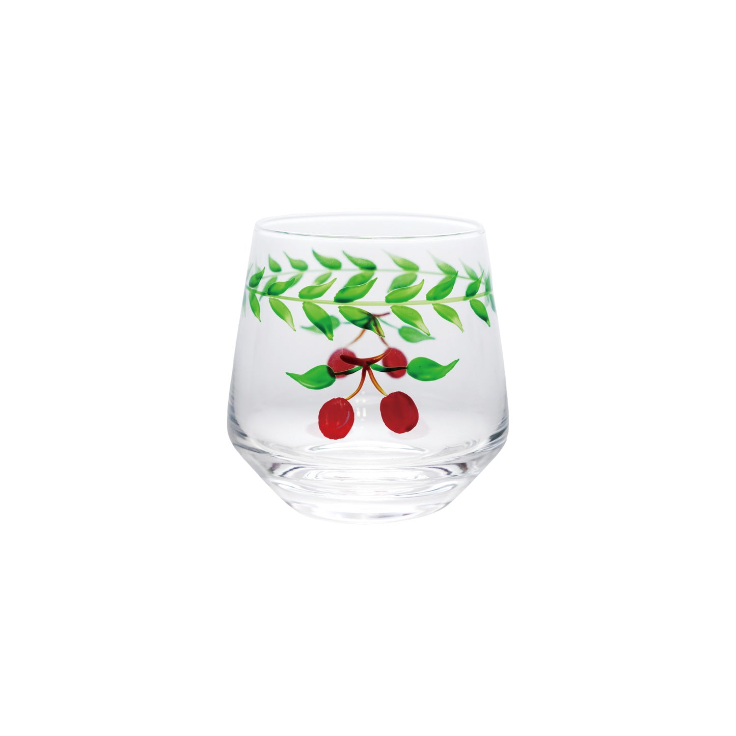 12 oz. Hand-Painted Drinking Glass with Cherries