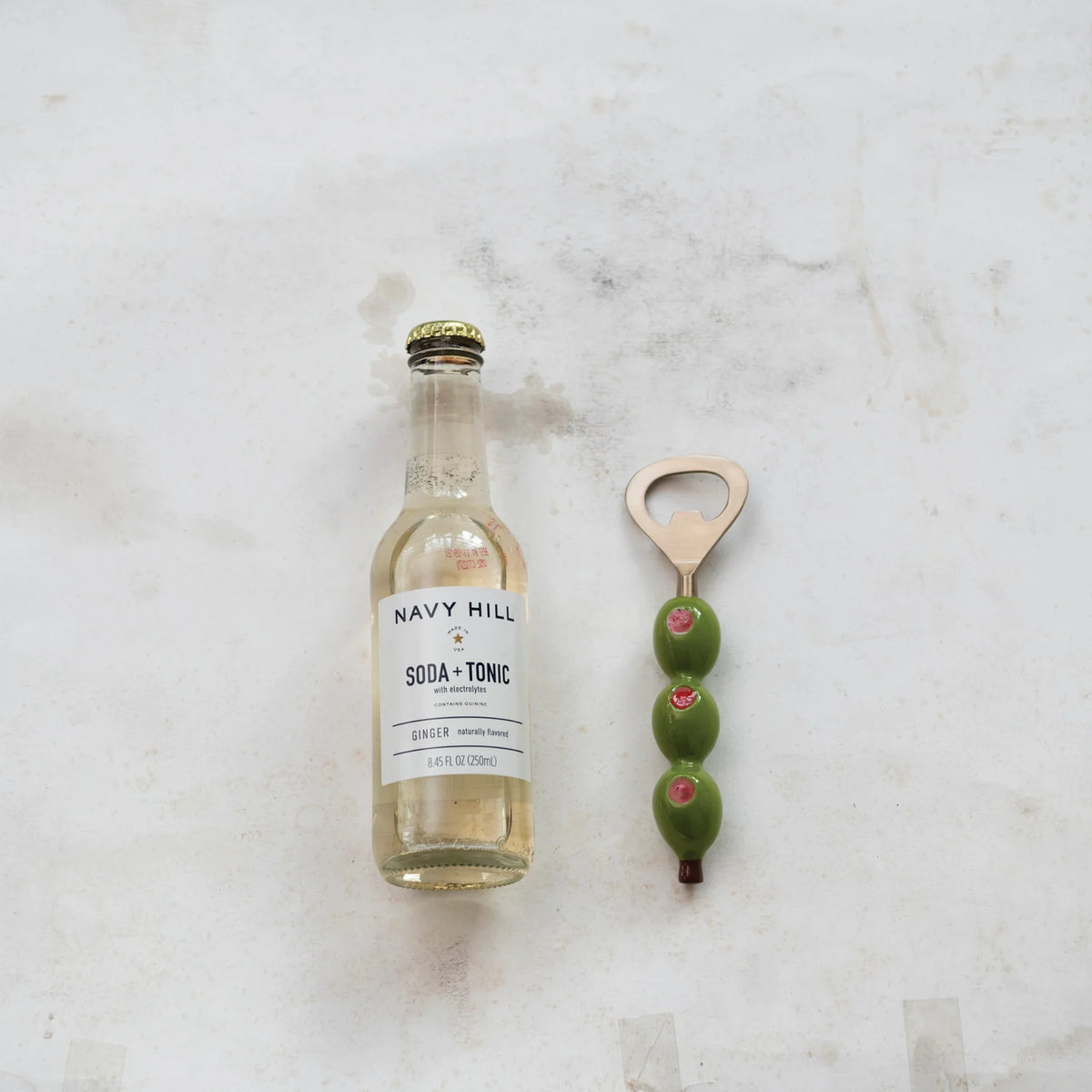 Bottle Opener with Olive Shaped Handle