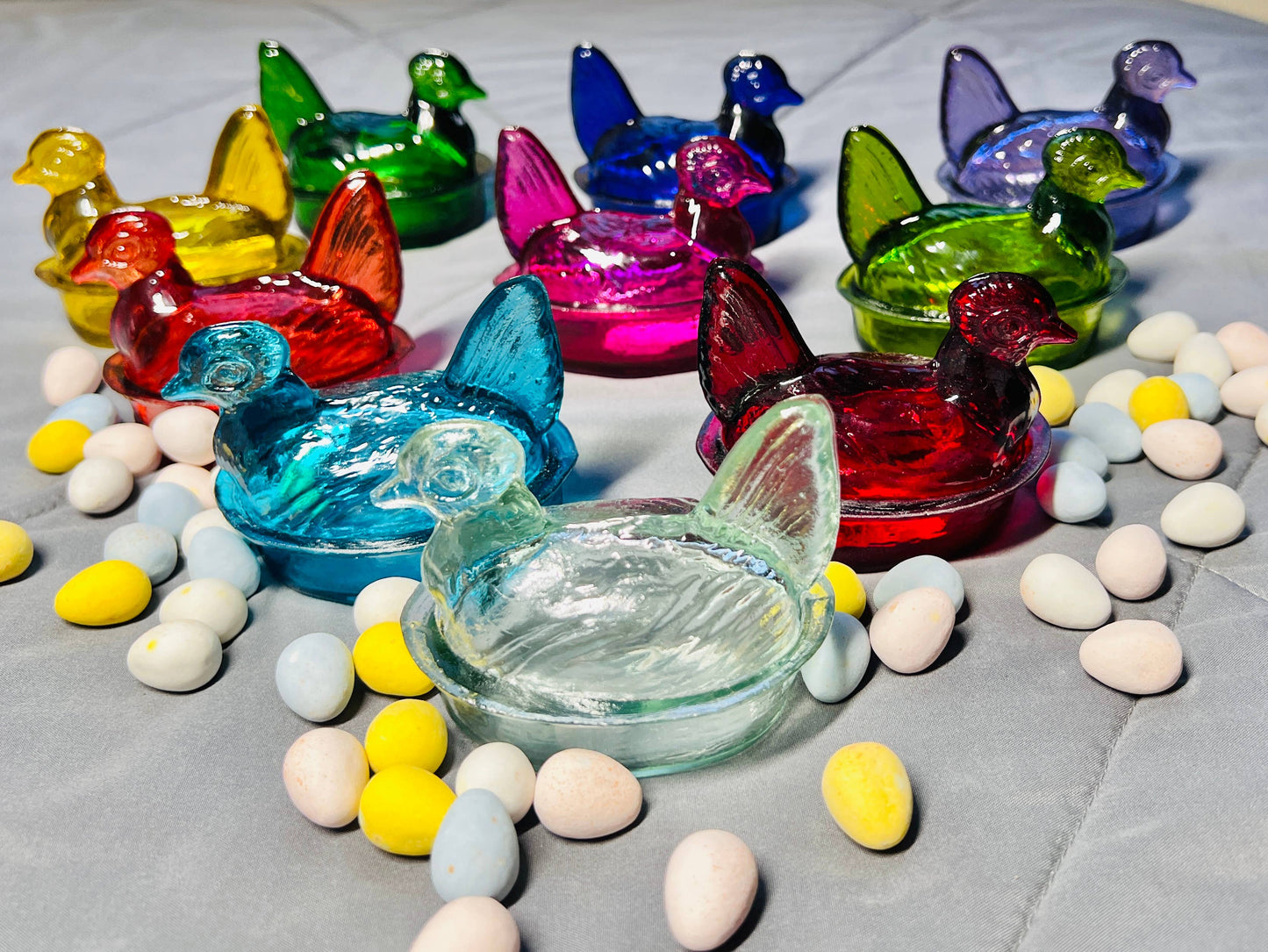 Nesting Hen Bowl - HONEY YELLOW | Hand Blown Glass