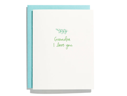 Grandpa Love - Letterpress Greeting Card