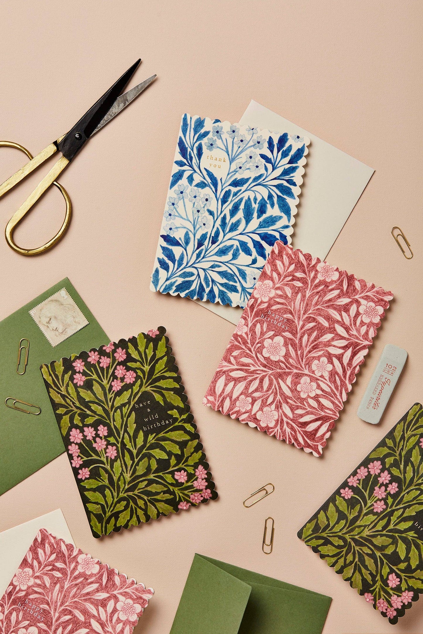 Wanderlust Paper Co - Pink Flora 'Happy Birthday' Card