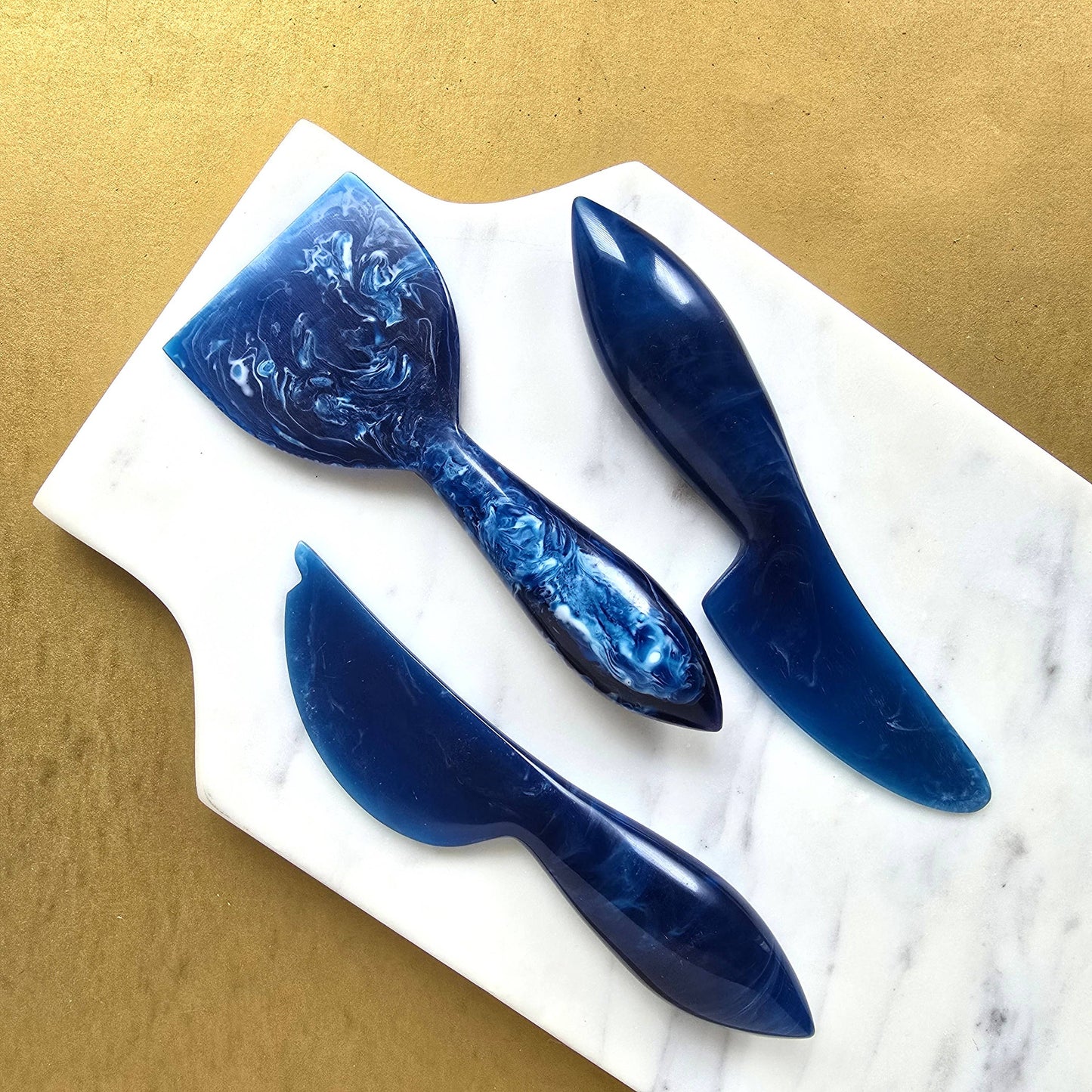 3-Piece Cheese Knives Set - Resin Charcuterie Tools