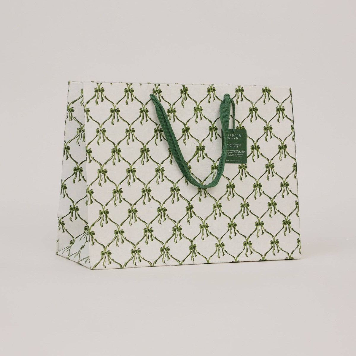Holly Green Gift Bags - Large