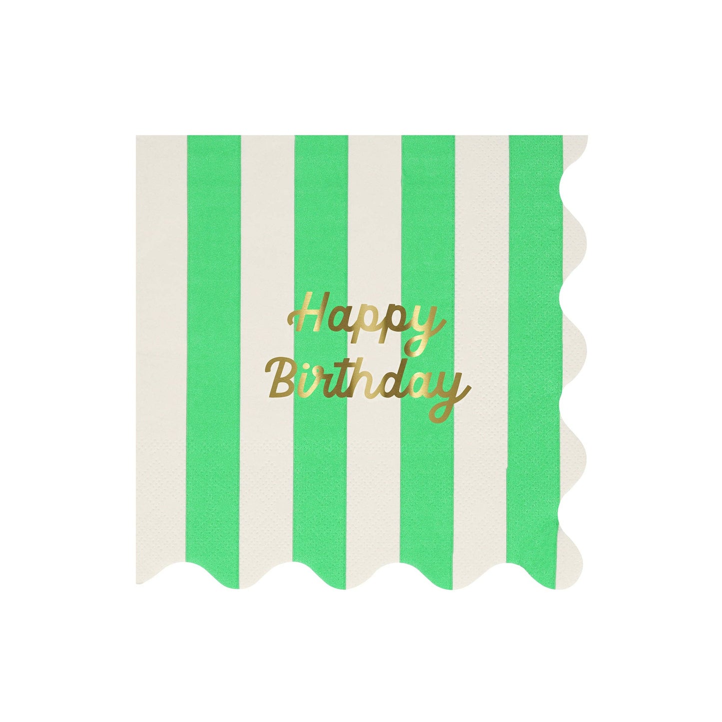 Stripe Happy Birthday Large Napkins