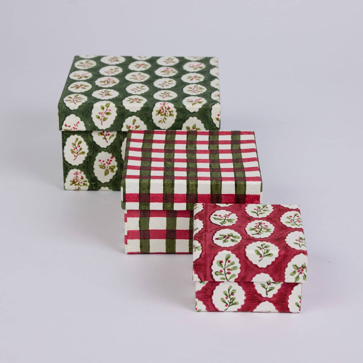 Block Printed Gift Boxes - Christmas Play