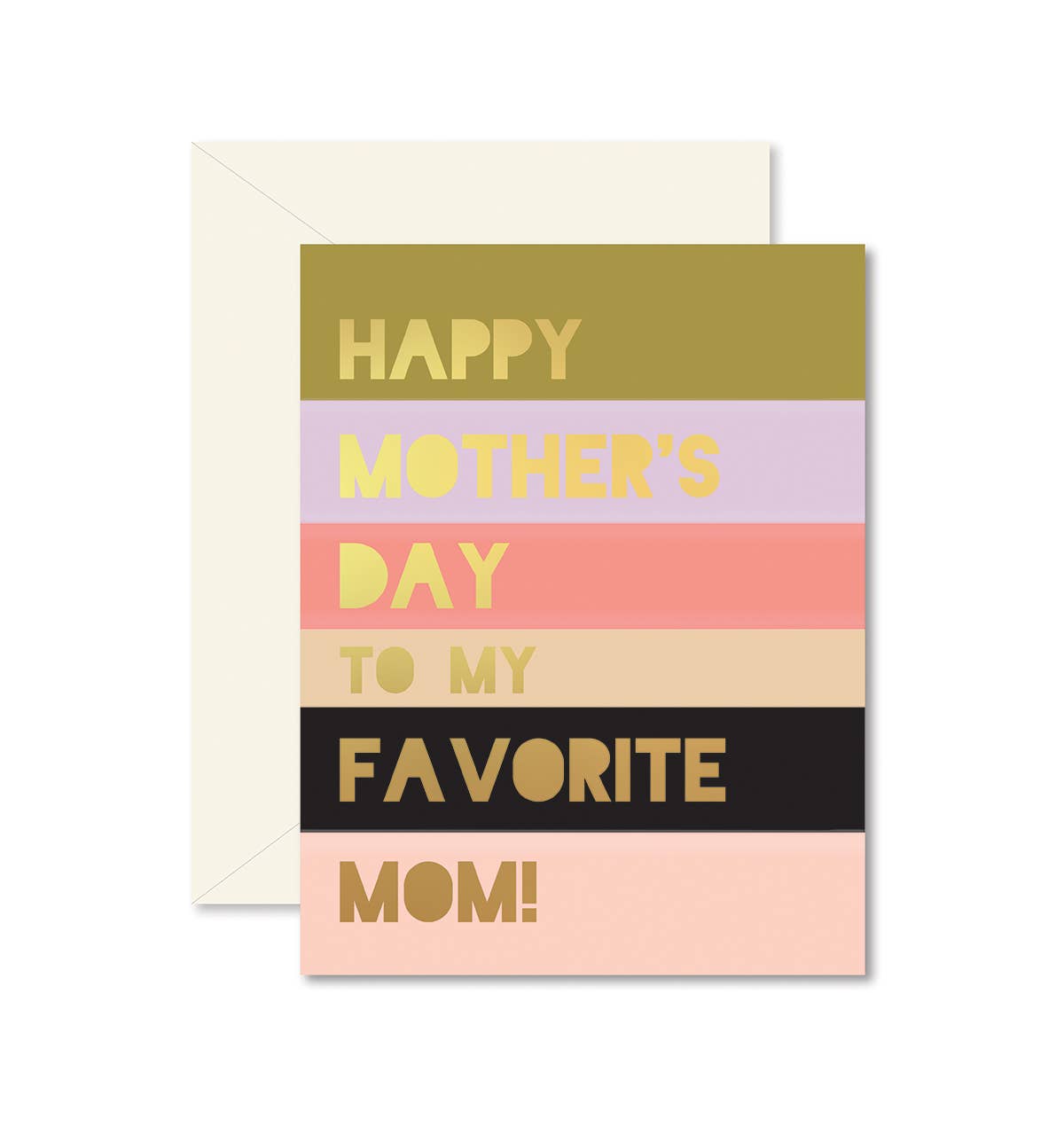 colorful striped Mother's Day card