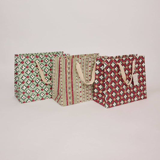 Traditional Christmas Gift Bags - Medium