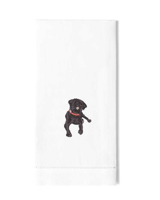 Henry Handwork - Dog Black Lab Hand Towel