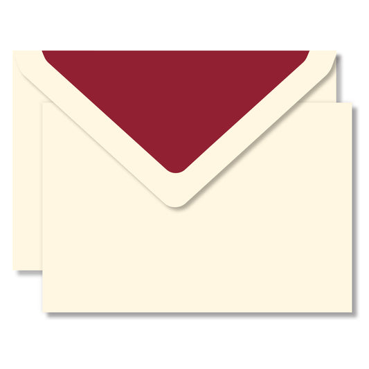 Laid Note Card Box Cream Laid/ Lining Navy Blue