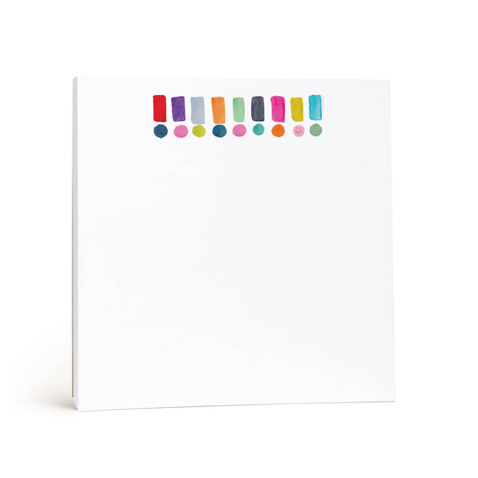 E. Frances Paper - Happy Dots Exclamation Square Notepad