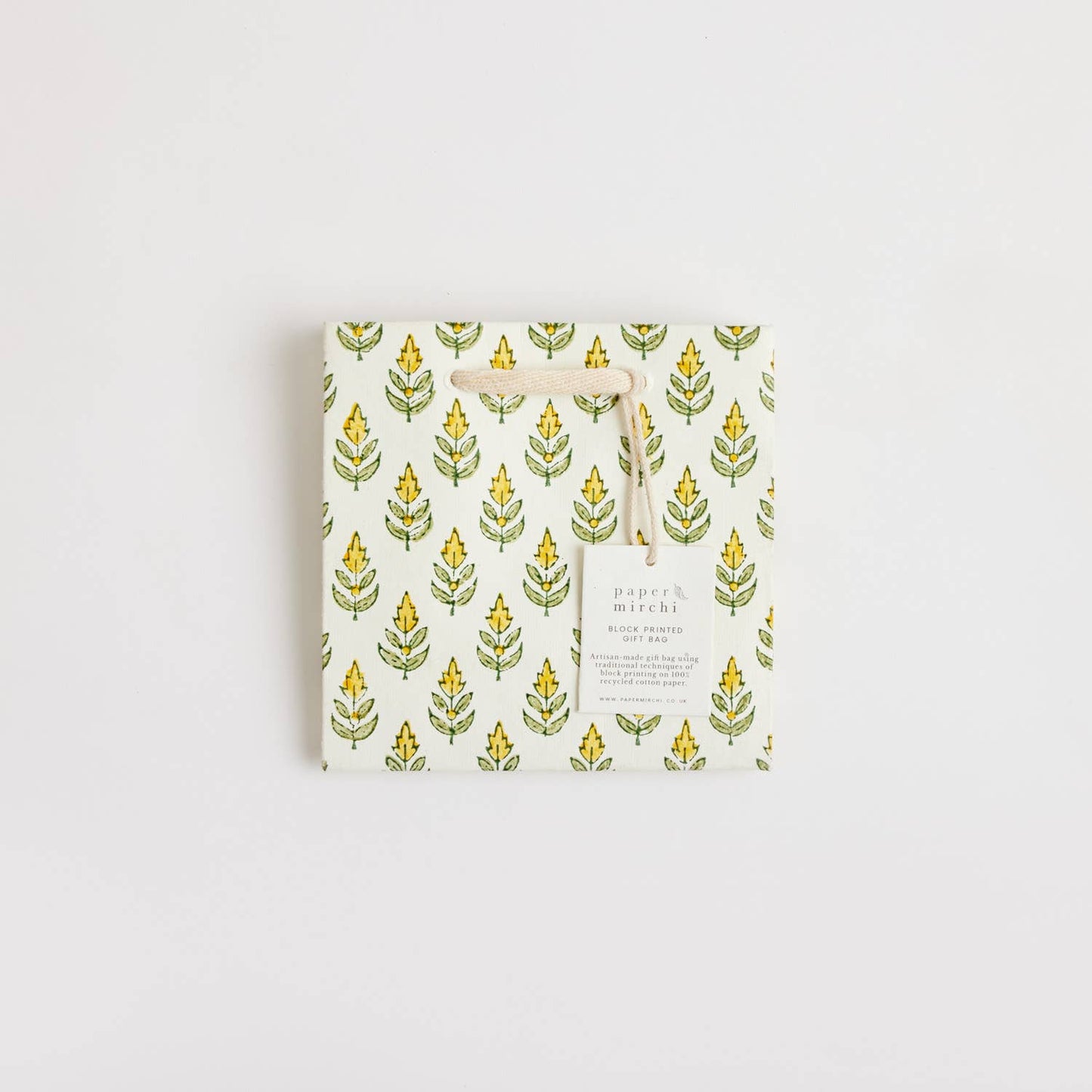 Sunshine Small Hand Block Printed Gift Bag