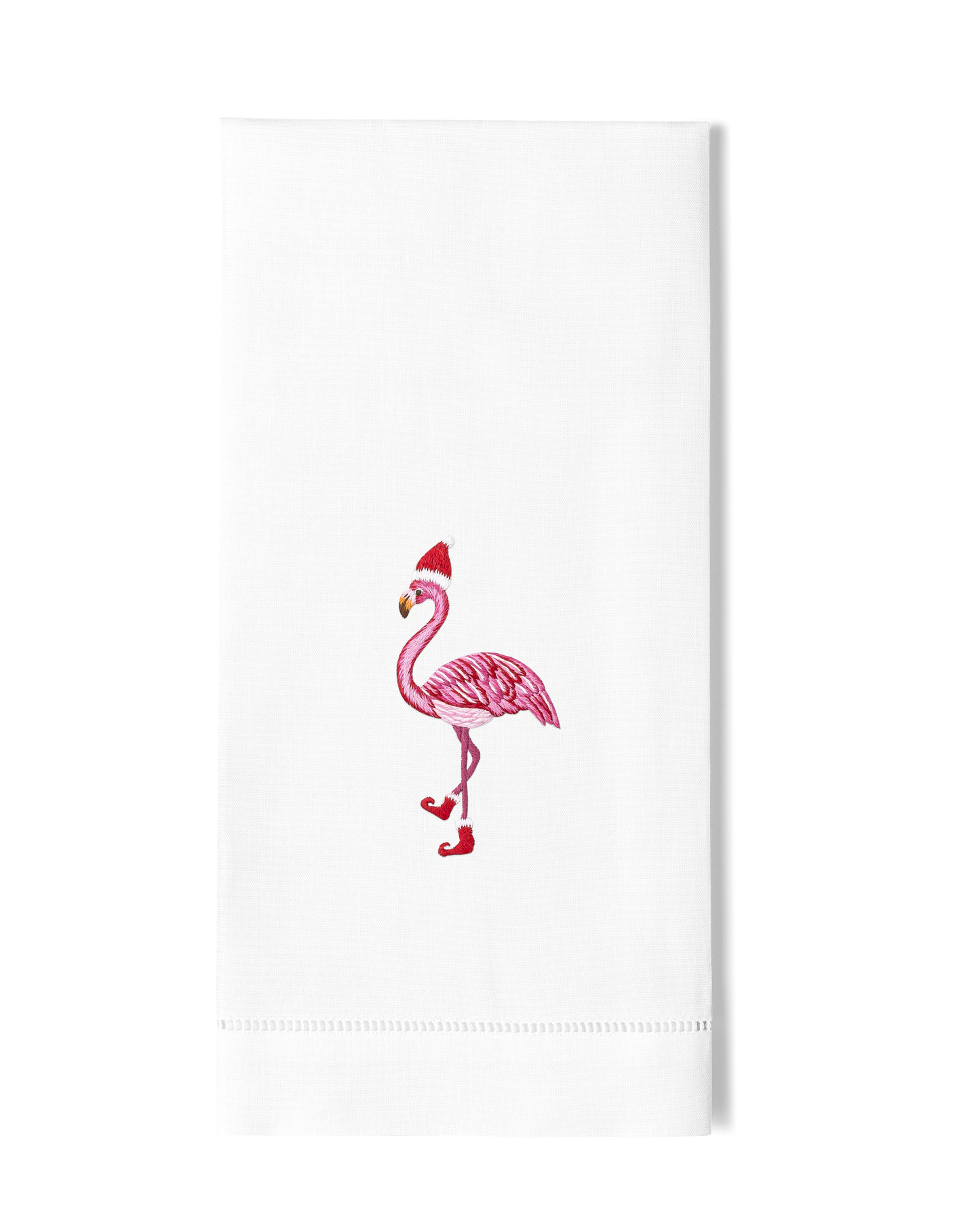 Henry Handwork - Santa Hat Flamingo Hand Towel