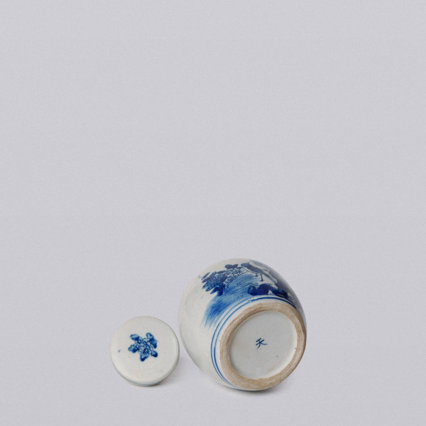 Cobalt Guild - Blue and White Porcelain Mini Bird and Flower Round Jar