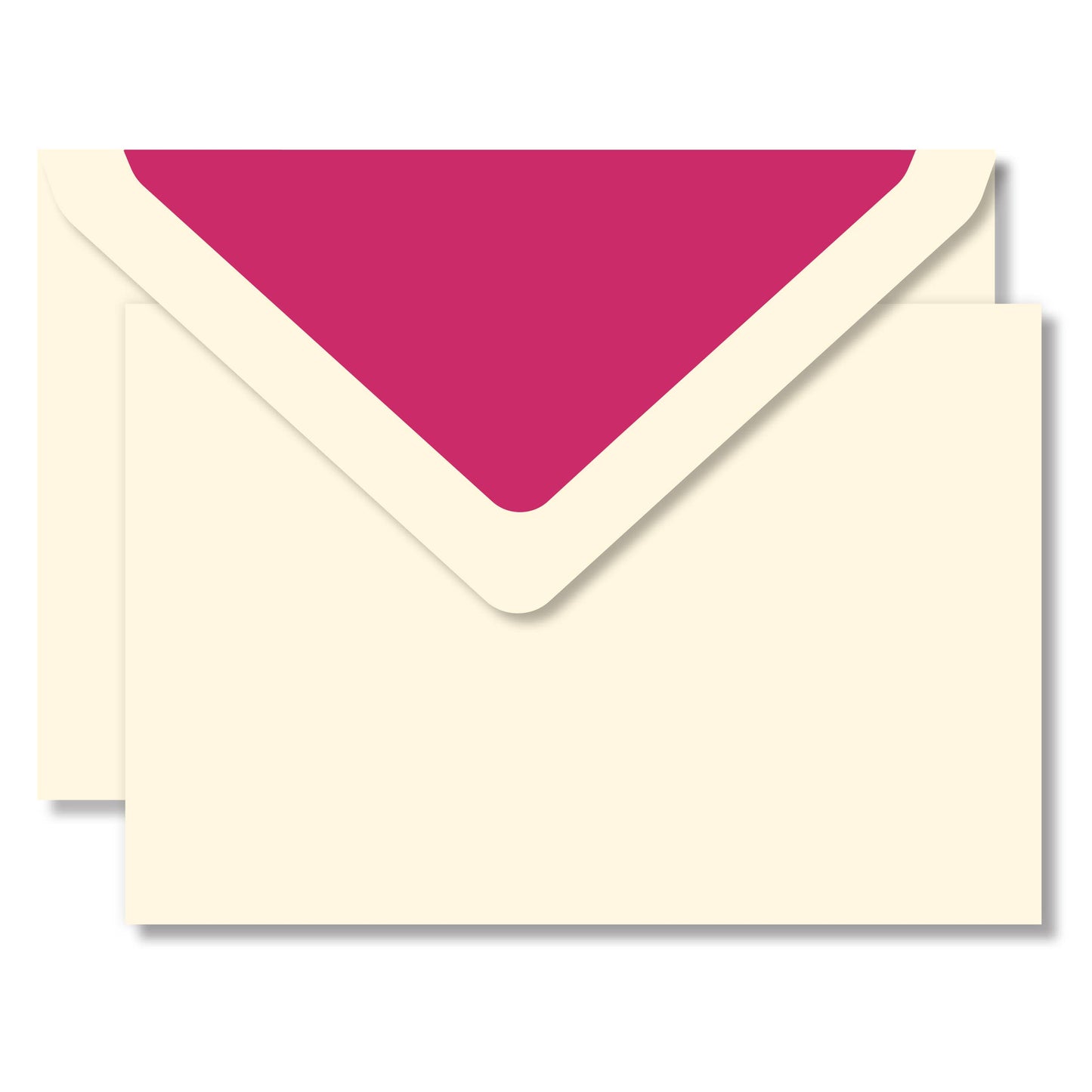 Laid Note Card Box Cream Laid/ Lining Navy Blue