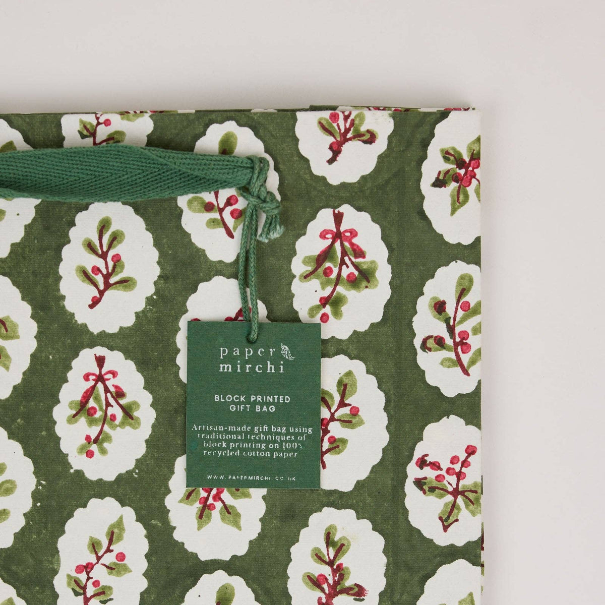 Holly Green Gift Bag