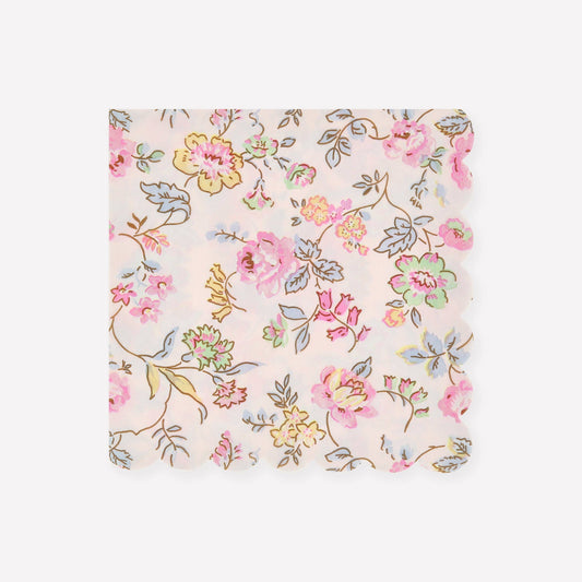 Floral patterned fabric on a white background