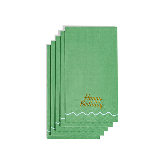 Emergency Confetti - Blue & Green Birthday Guest Napkins