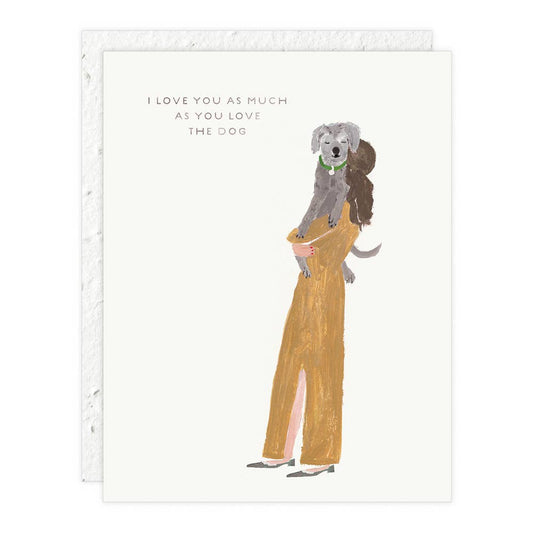 Girl and Dog Love + Friendship Card