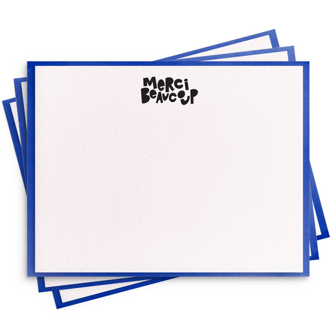 Dahlia Press - Merci Beaucoup Flat Note - Letterpress Set of 8 Stationery