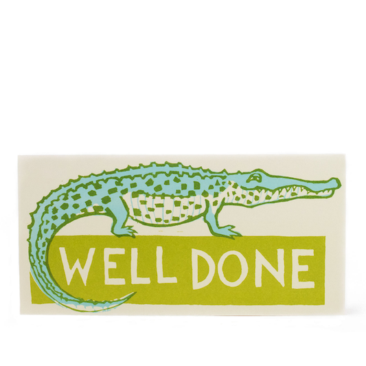 Long Card Well Done Crocodile