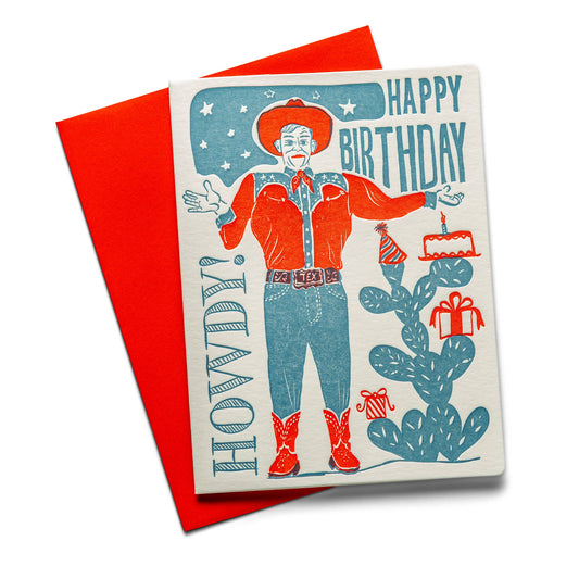 Big Tex Birthday | Letterpress Greeting Card | Birthday