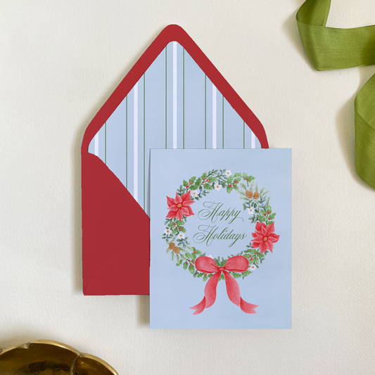 Poinsettia Wreath Card Set - Gloster Road