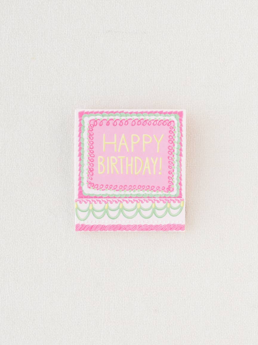 Happy Birthday Vintage Cake Printed Matchbooks