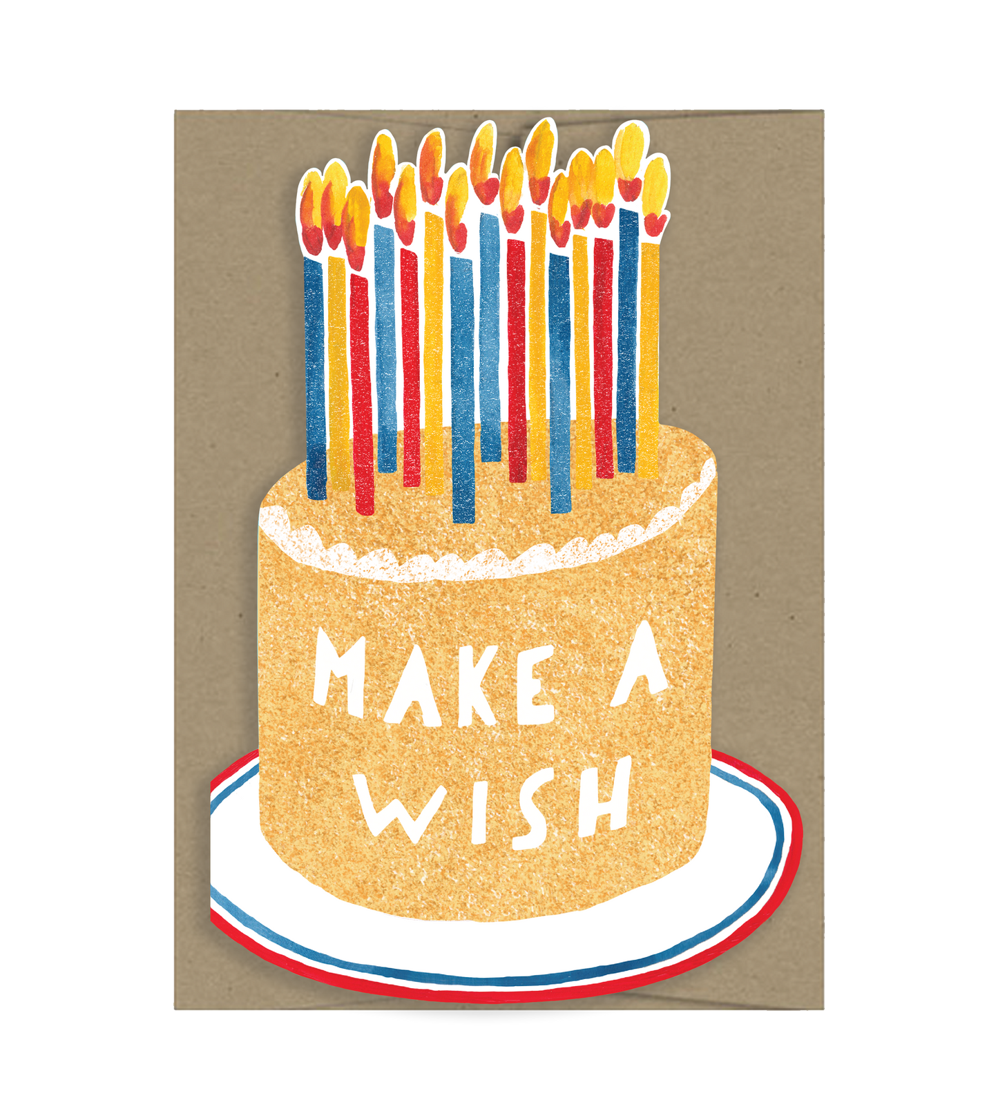 Isatopia - Make a Wish Cake - Die Cut Card