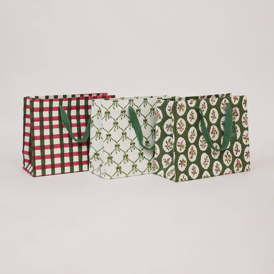 Holly Green Gift Bag - Medium