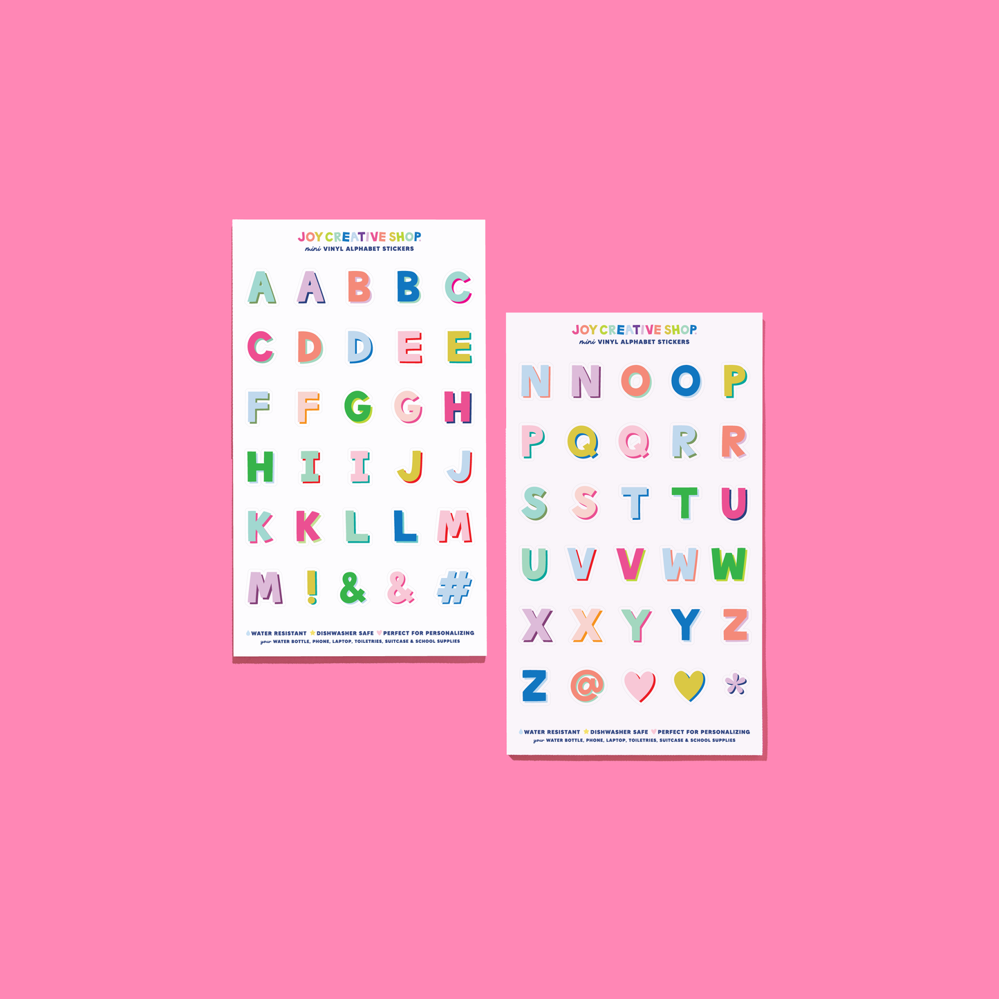 Joy Creative Shop - Mini Vinyl Alphabet Stickers