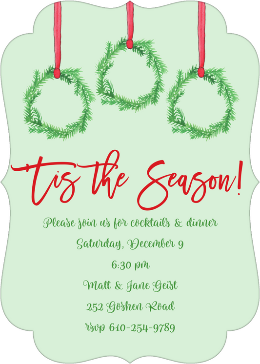 Holiday Wreaths Invitation