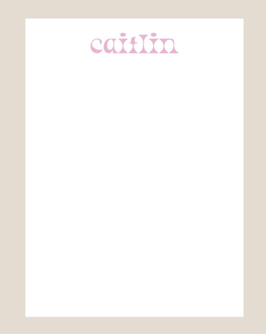 Caitlin custom notepad