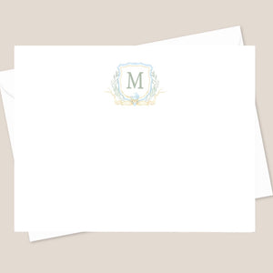 Baby carriage crest stationery