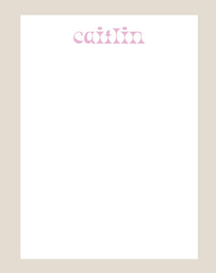 Caitlin custom notepad