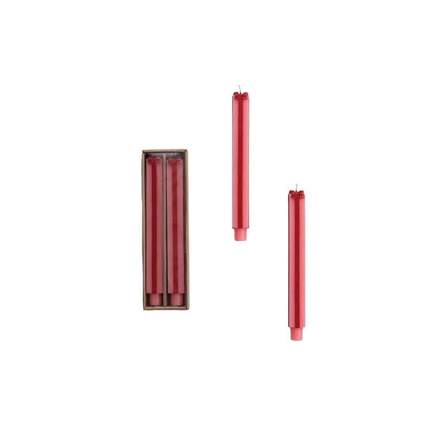 Pink & Red Taper Candles