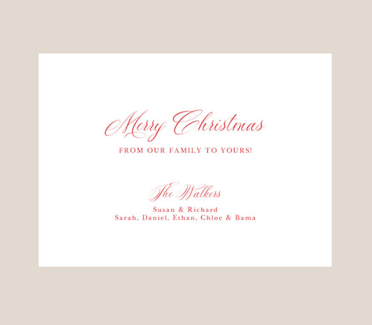 Painted Leaves Folded Holiday Photo Card