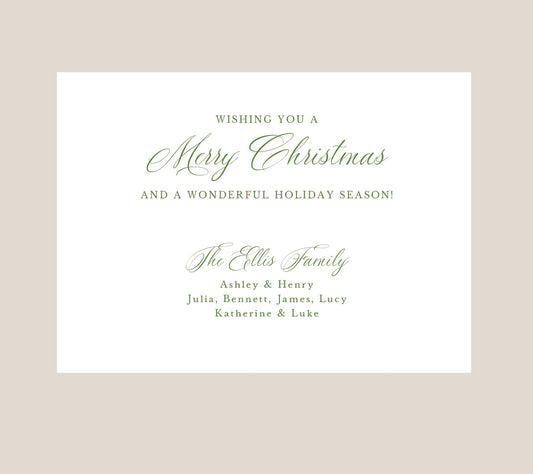 Gathered Garland Folded Holiday Photo Card