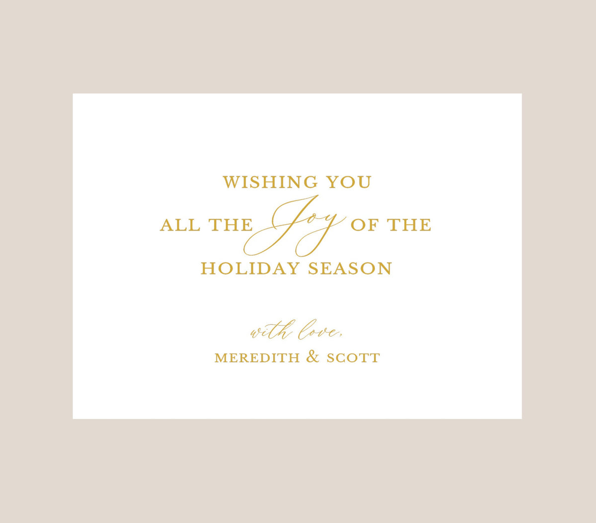 Stylish Border Foil Pressed Folded Holiday Photo Card
