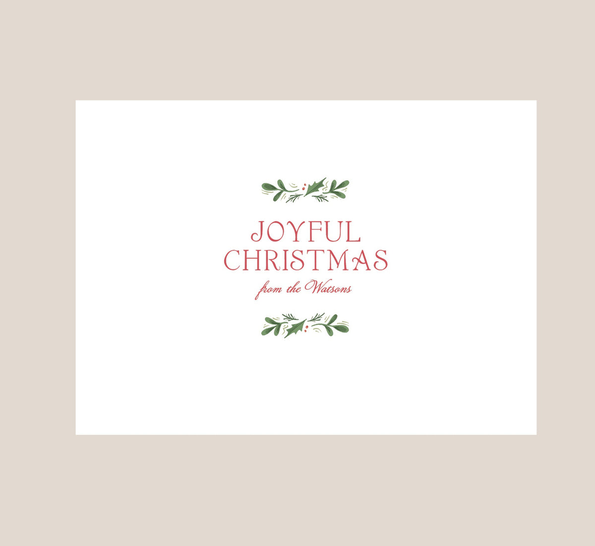 Poplar Lane Folded Holiday Photo Card
