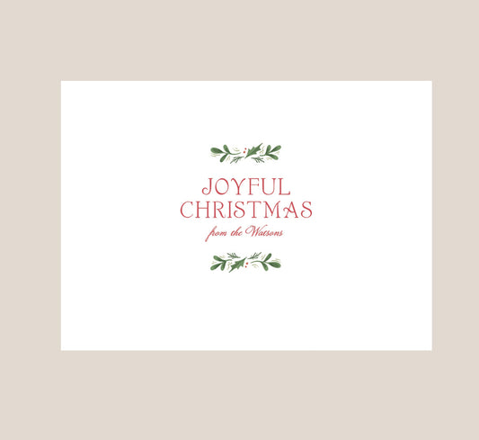 Poplar Lane Folded Holiday Photo Card