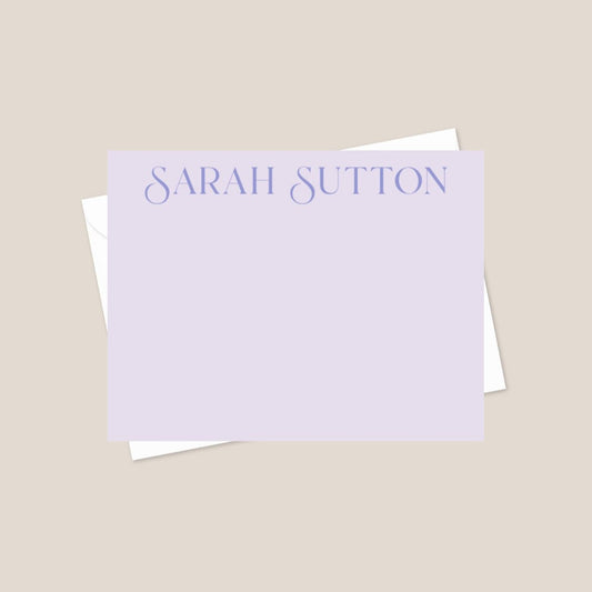 purple stationery