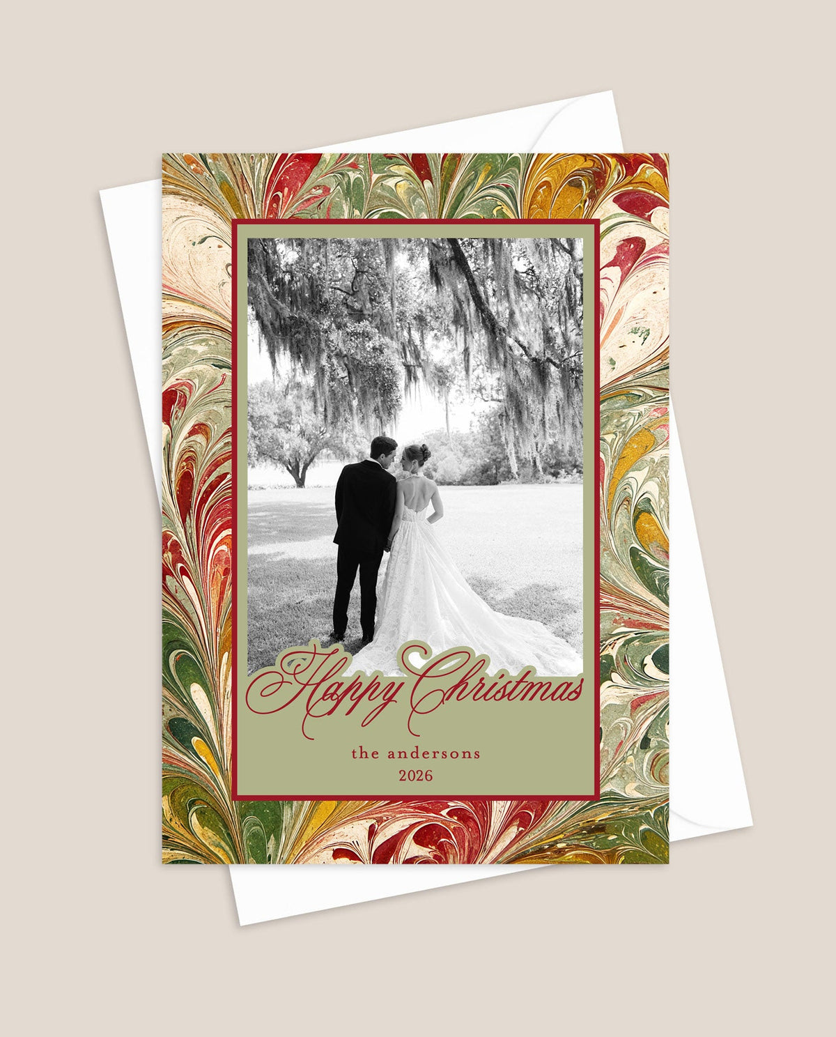 Christmas Marble Christmas Card